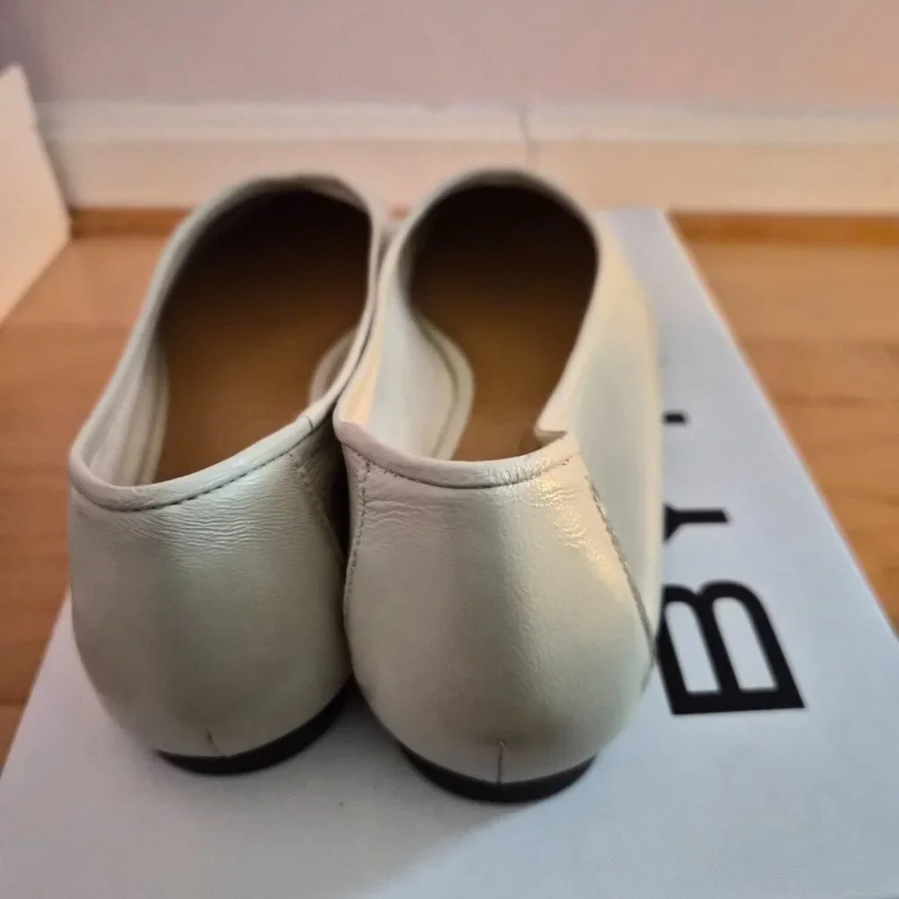 Brand New By Far Prudence Flats Limewash Creased Sz 40 - Picture 7 of 11